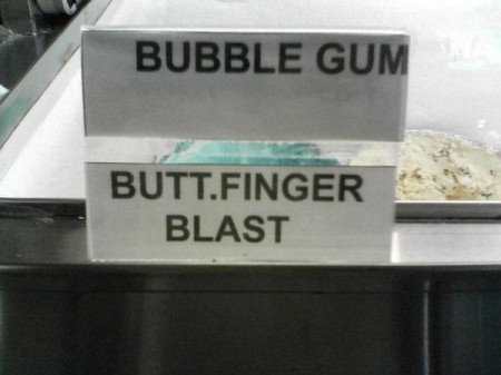 Buttfinger Ice Cream