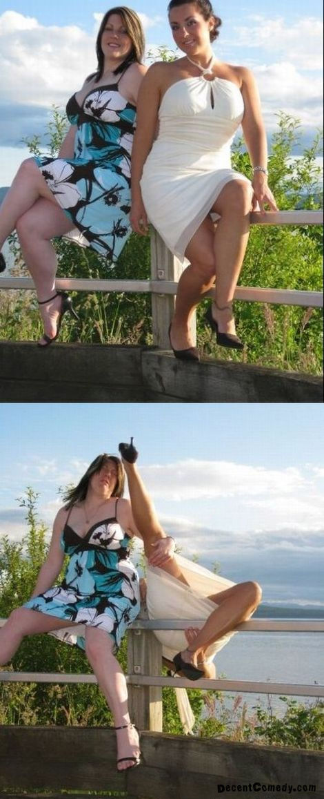 How not to pose for a picture on a fence