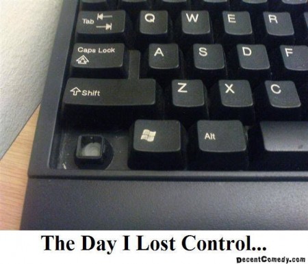 This is a picture of what happens when someone losses control