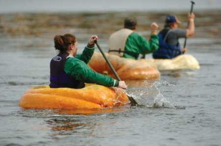 Pumpkin Boat Racing