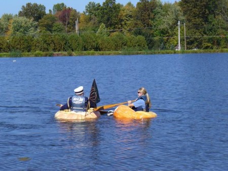 Pumpkin Boat Racing
