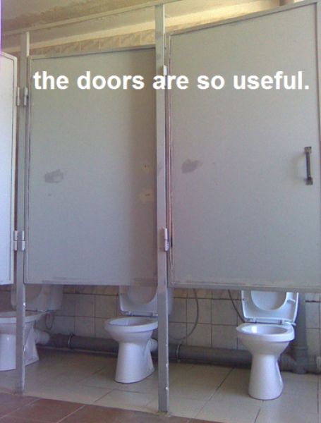 Useless Toilet Doors